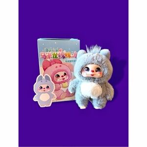 Three Babies Toys Bunini Macarons Soft Plush Toy Pendant Coconut Ash Ice